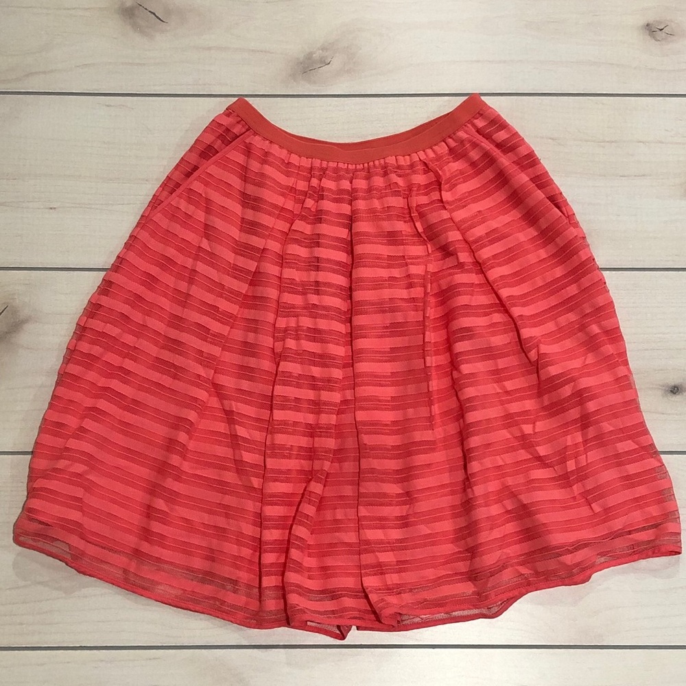 Anthropologie, Maeve Coral A-Line Skirt, size 2